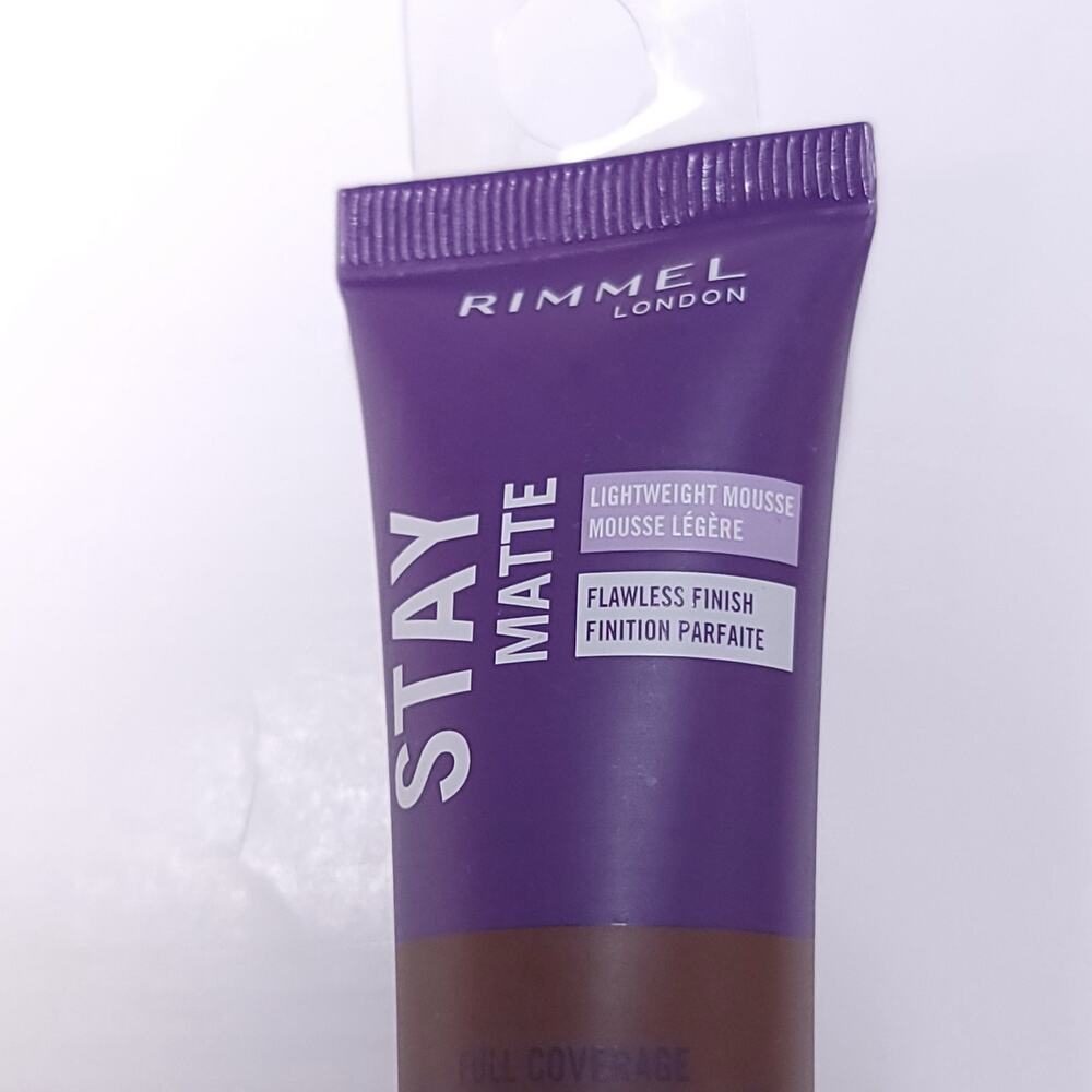 Rimmel London Stay Matte Liquid Mousse Foundation Makeup Face 605 Deep Chocolate - Picture 2 of 7